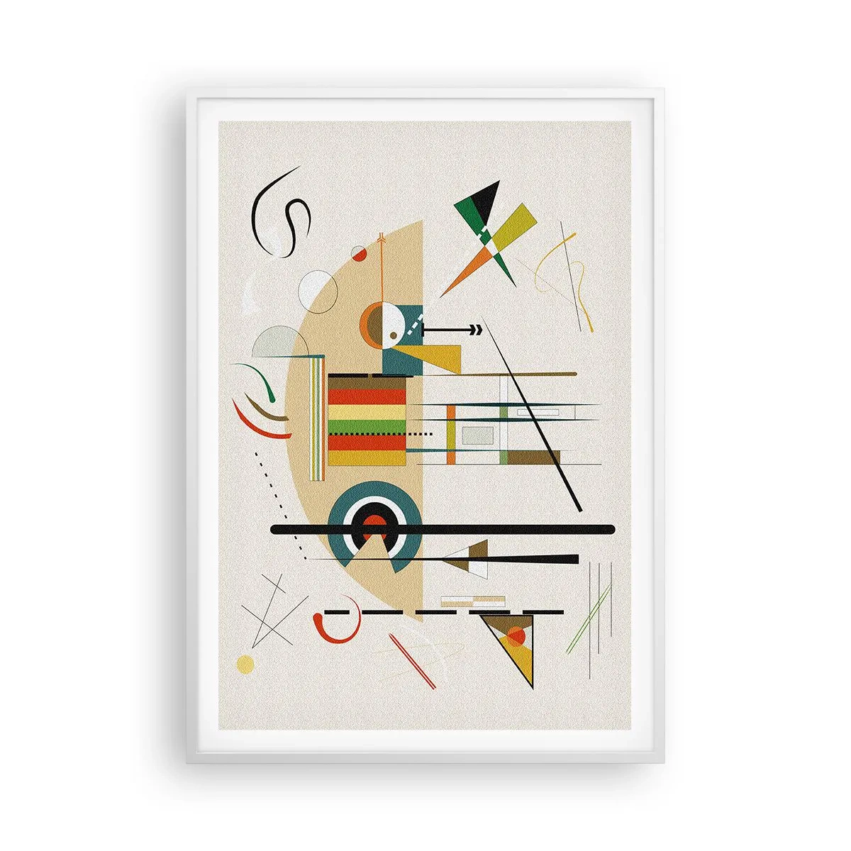 Poster in einem weißen Rahmen - Und die Welt lacht - 70x100 cm