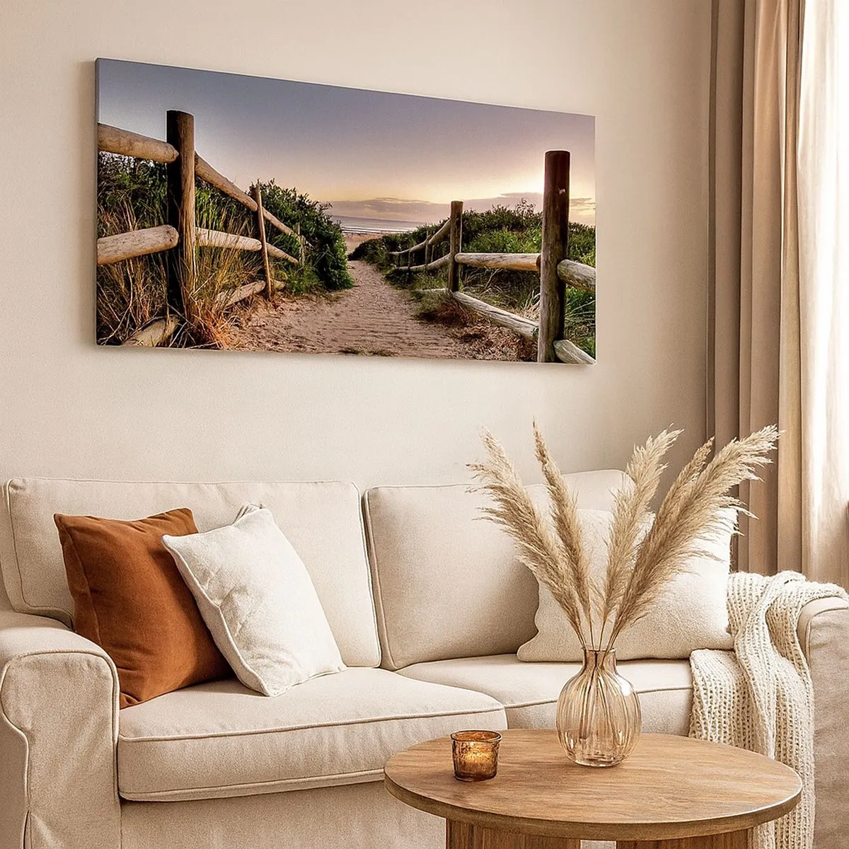 Bild auf Leinwand - Leinwandbild - Das Ziel ist bereits sichtbar - 100x40 cm