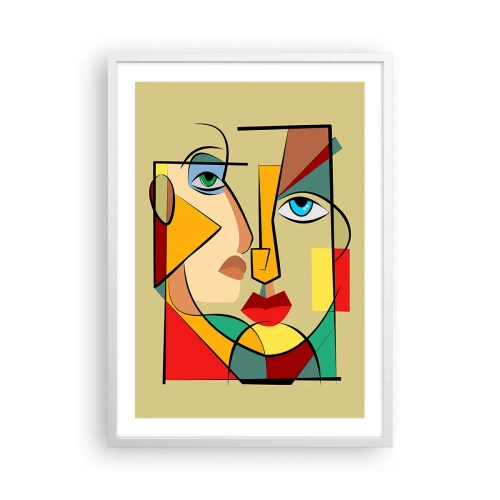 Poster in einem weißen Rahmen - Passendes Paar - 50x70 cm