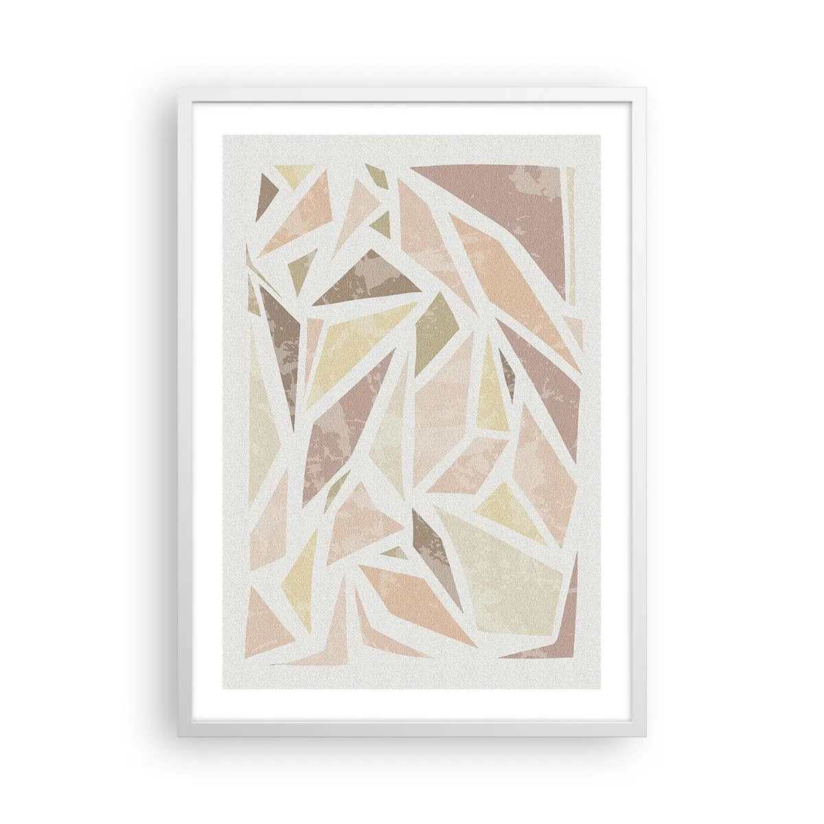 Poster in einem weißen Rahmen - Buntglas-Komposition - 50x70 cm