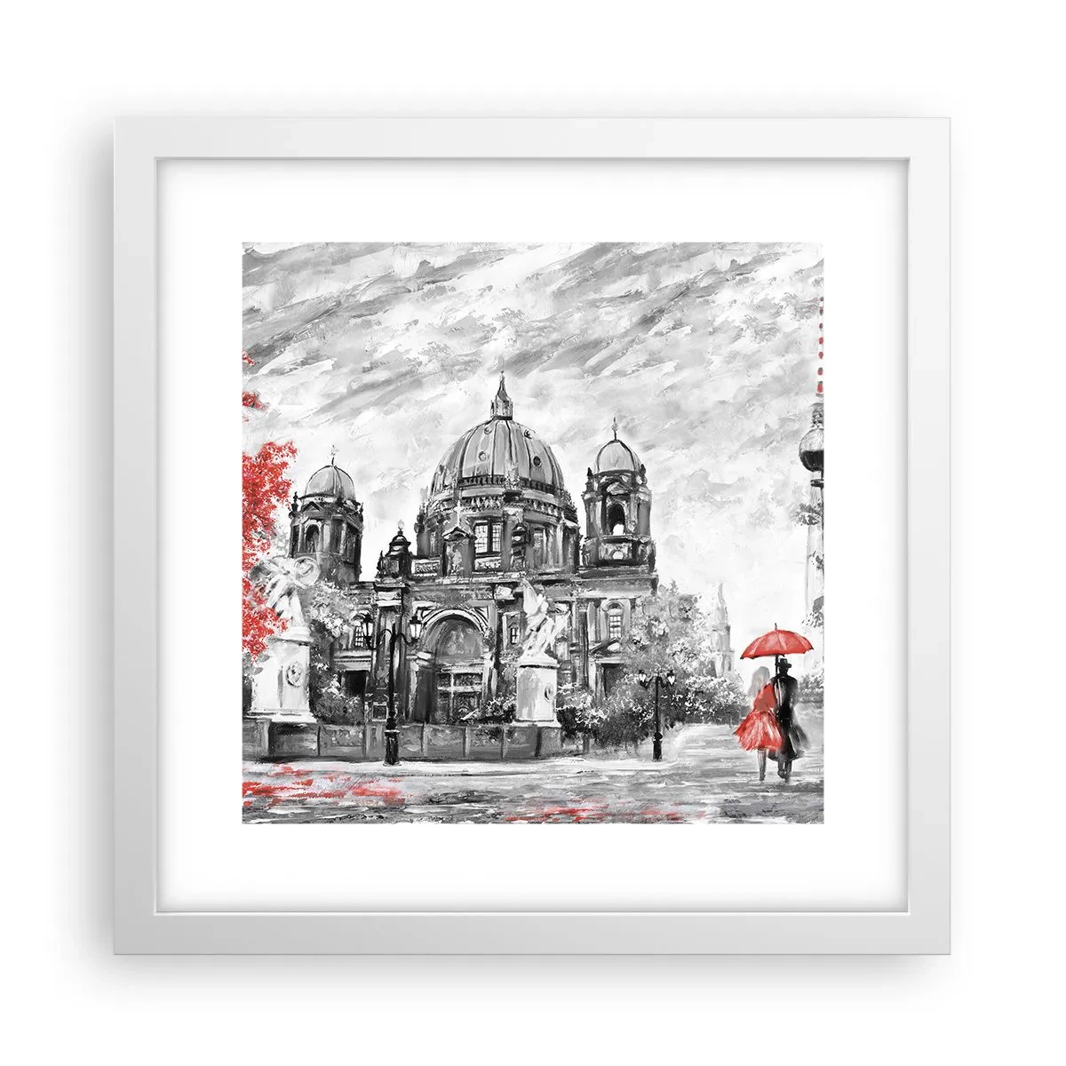 Poster in einem weißen Rahmen - Berliner Treffen - 30x30 cm