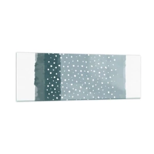 Glasbild - Bild auf glas - Auf Blau gewachsen - 90x30 cm
