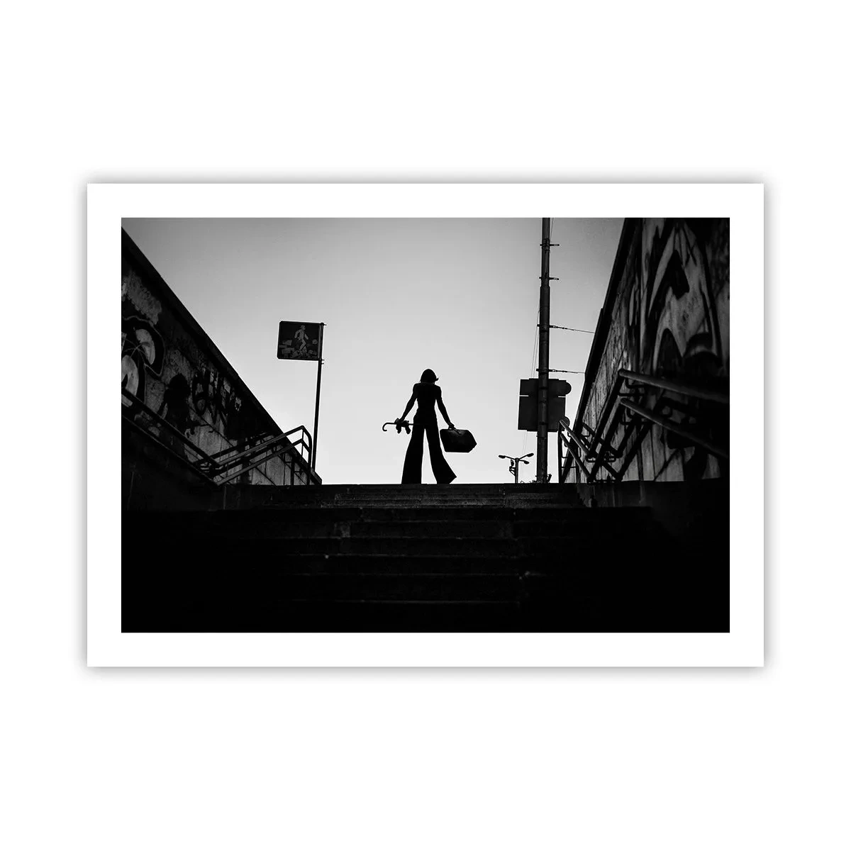 Poster - Städtisches Wandern - 70x50 cm