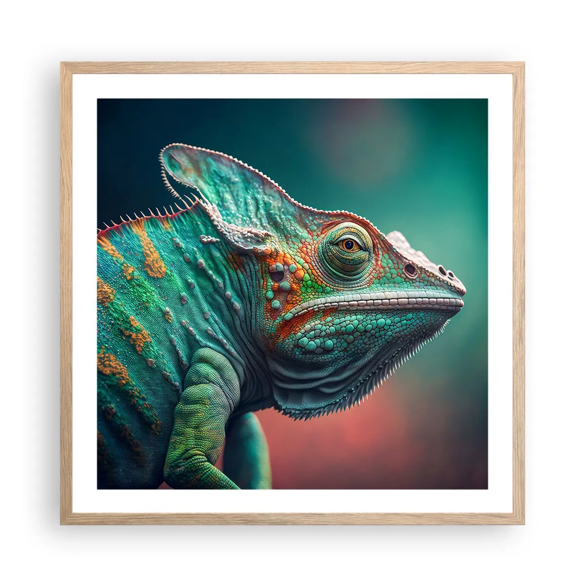 Poster in einem Rahmen aus heller Eiche - Siehst du mich? Nicht gut… - 60x60 cm