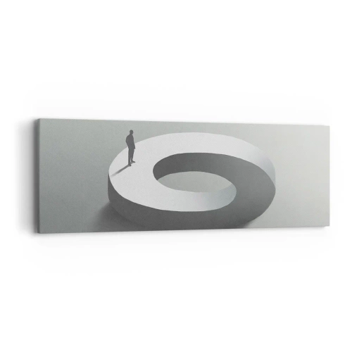 Bild auf Leinwand - Leinwandbild - Und wie soll man davon klug werden - 90x30 cm