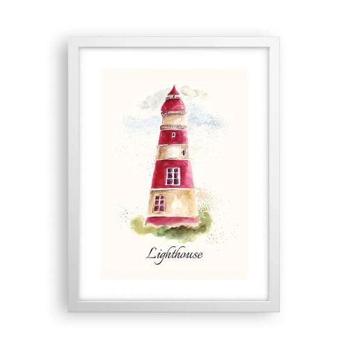 Poster in einem weißen Rahmen - Das Wetter ringsum ist immer gut - 30x40 cm