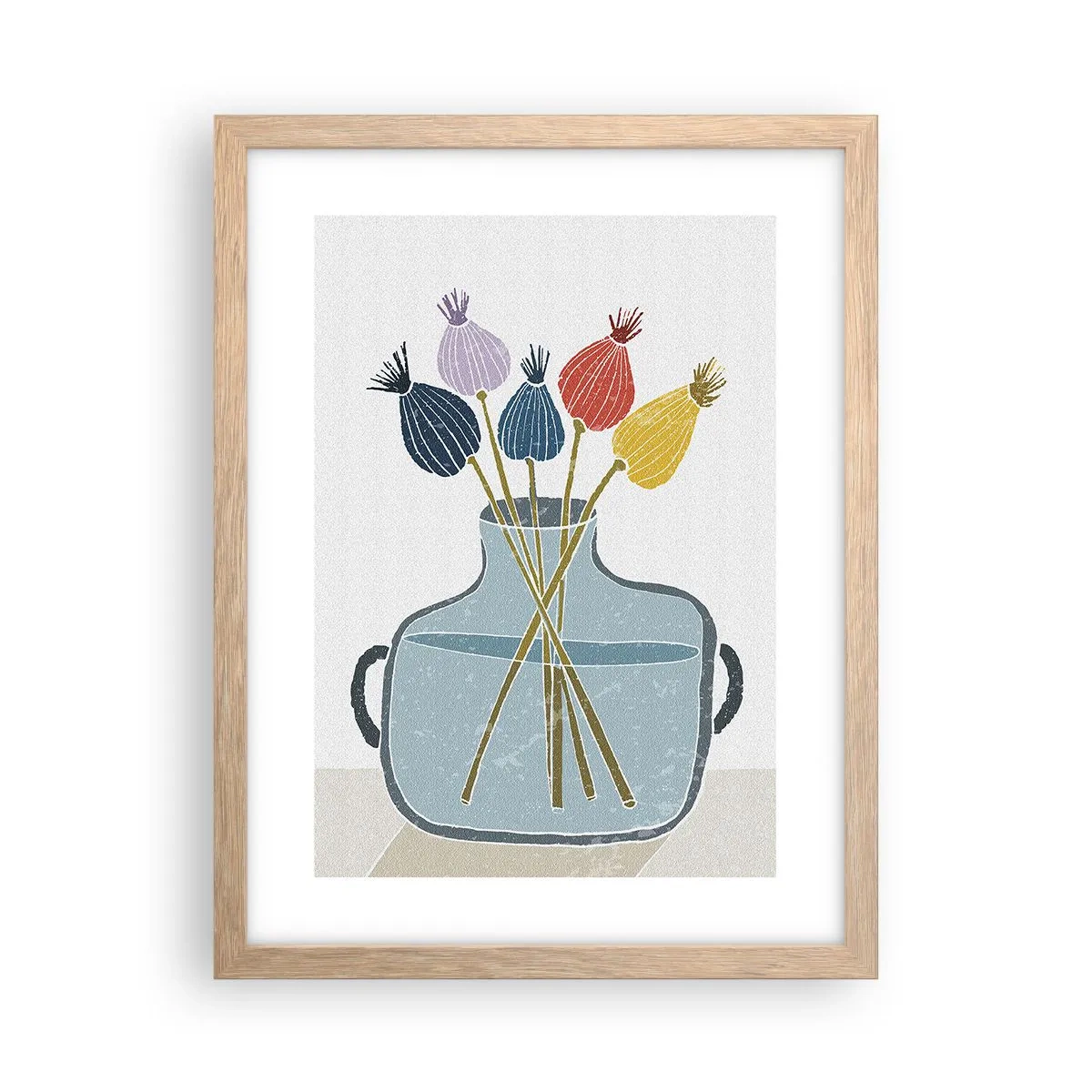 Poster in einem Rahmen aus heller Eiche - Es ist mucksmäuschenstill - 30x40 cm