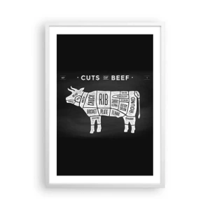 Poster in einem weißen Rahmen - Metzger Grundierung - 50x70 cm