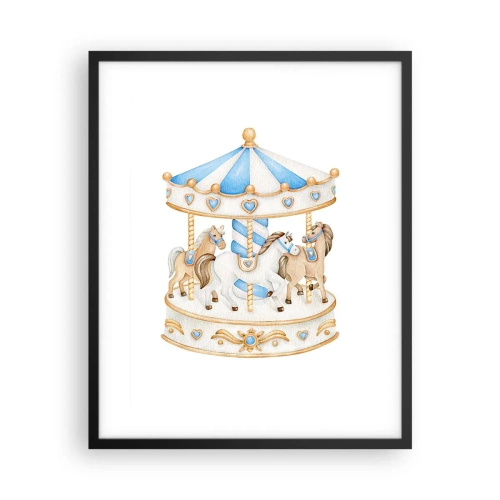 Poster in einem schwarzem Rahmen - Süße Kindheit - 40x50 cm