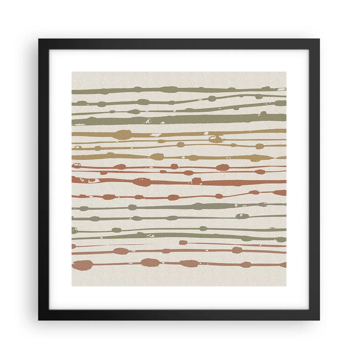 Poster in einem schwarzem Rahmen - Musikalische Notation von Farben - 40x40 cm