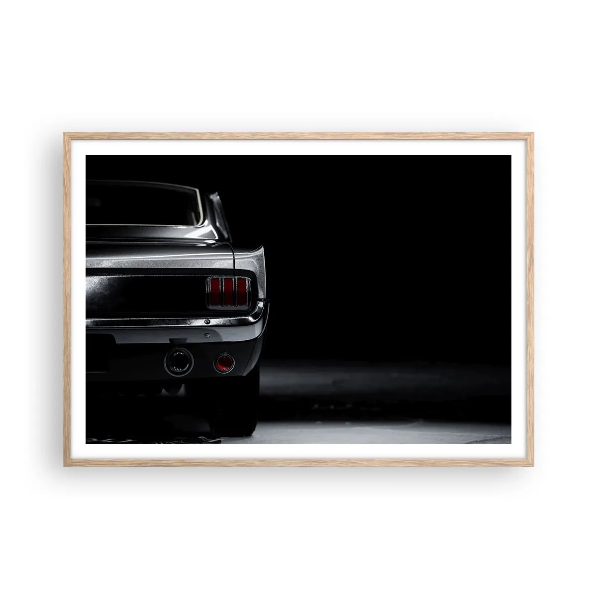 Poster in einem Rahmen aus heller Eiche - Charme des Klassikers - 100x70 cm