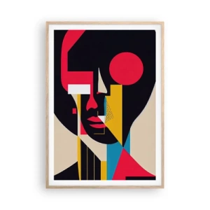 Poster in einem Rahmen aus heller Eiche - Ihre innere Welt - 70x100 cm