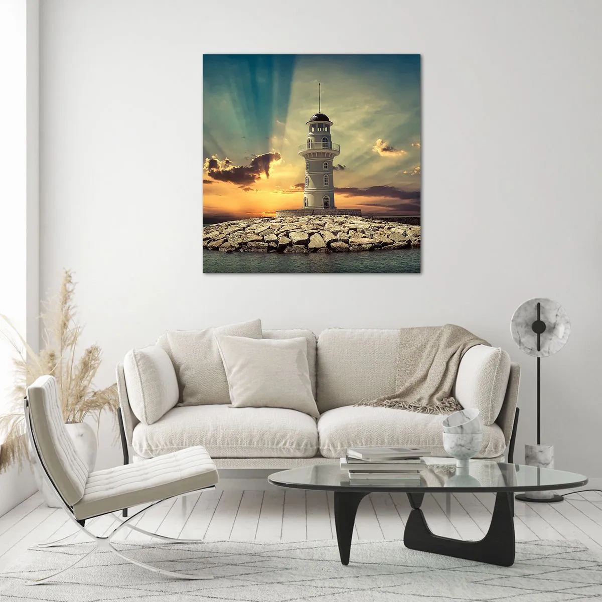 Glasbild - Bild auf glas - Licht - Gut - Schönheit - 70x70 cm