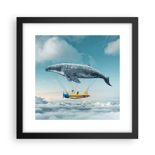 Poster in einem schwarzem Rahmen - Warum nicht? - 30x30 cm