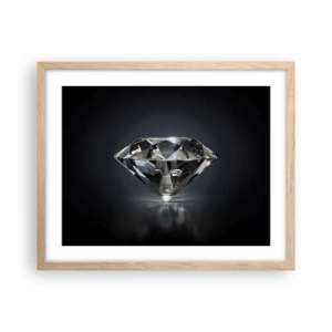 Poster in einem Rahmen aus heller Eiche - Beste Freundin - 50x40 cm