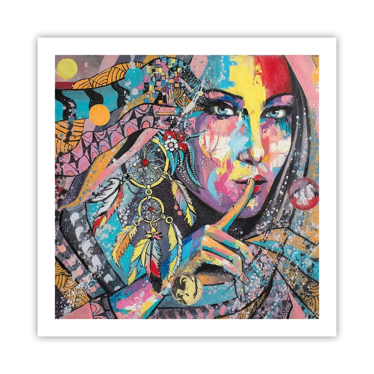 Poster - Sei still, bis du verstehst - 60x60 cm