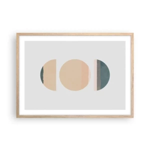 Poster in einem Rahmen aus heller Eiche - Ein Rad hinter dem anderen… - 70x50 cm