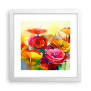 Poster in einem weißen Rahmen - Nicht nur rot - 30x30 cm