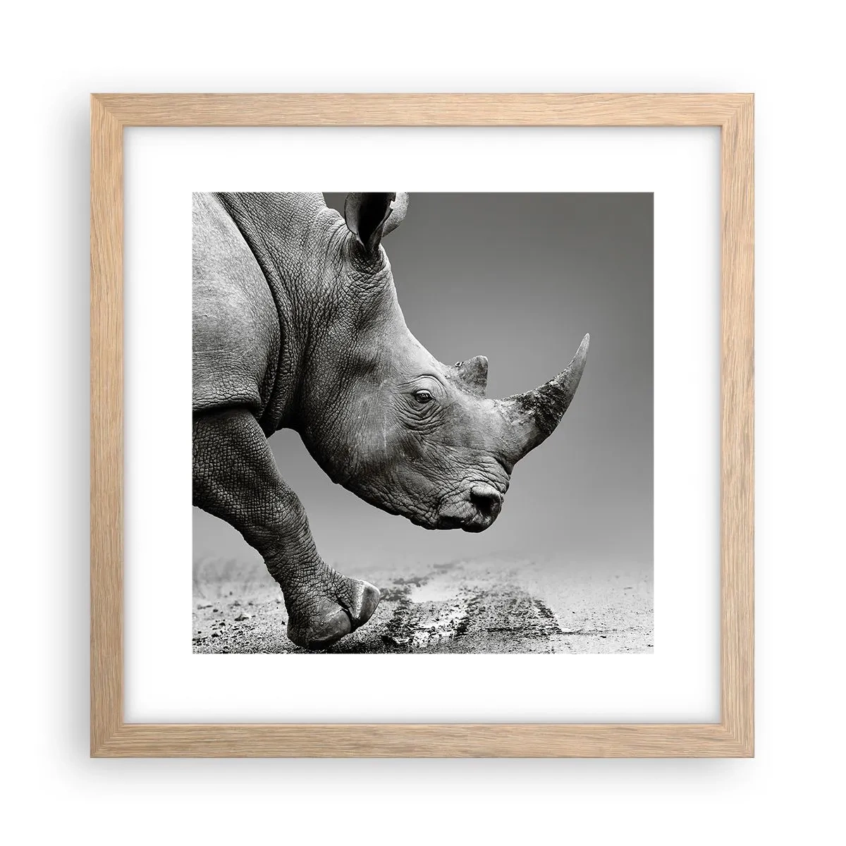 Poster in einem Rahmen aus heller Eiche - Unaufhaltsame Stärke - 30x30 cm