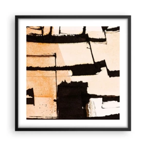 Poster in einem schwarzem Rahmen - Also doch Ordnung - 50x50 cm