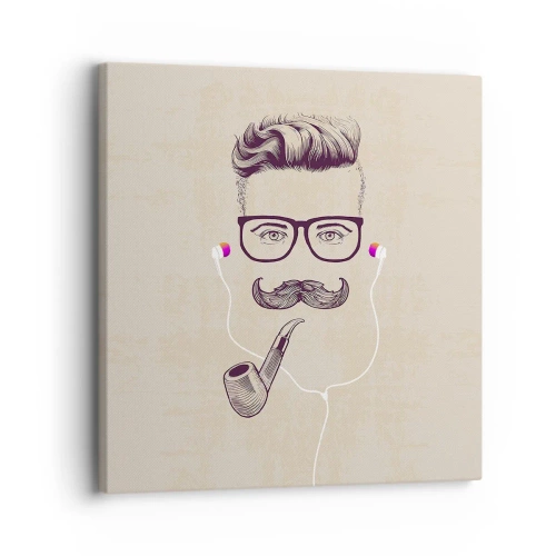 Bild auf Leinwand - Leinwandbild - Ein echter Mann? - 30x30 cm