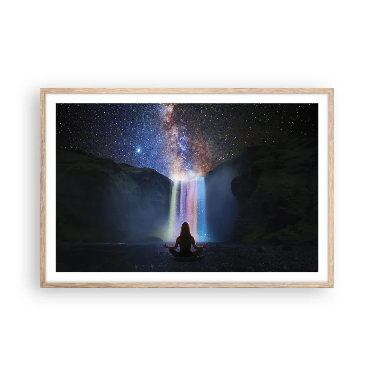 Poster in einem Rahmen aus heller Eiche - Absolute Harmonie - 91x61 cm
