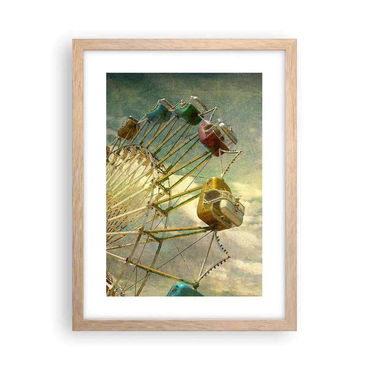 Poster in einem Rahmen aus heller Eiche - Es wird Spaß geben ... - 30x40 cm