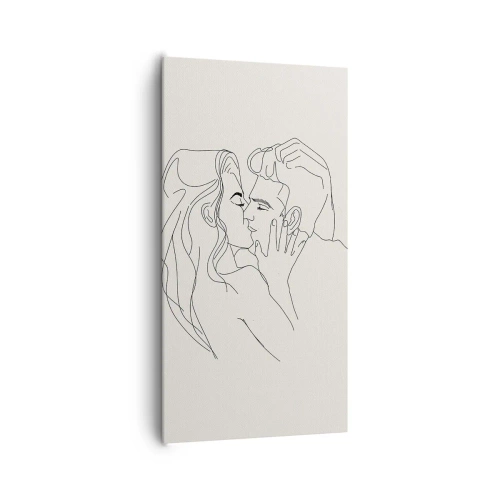 Bild auf Leinwand - Leinwandbild - Verstrickt im Gefühl - 65x120 cm
