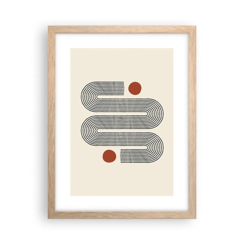 Poster in einem Rahmen aus heller Eiche - Vom Anfang bis zum Ende - 30x40 cm
