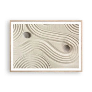 Poster in einem Rahmen aus heller Eiche - Ein Hauch von Wärme - 100x70 cm