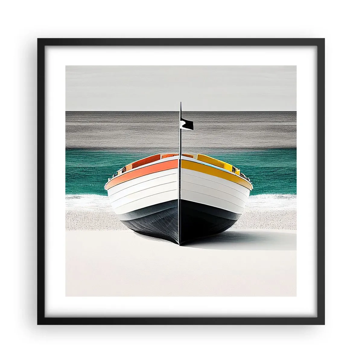 Poster in einem schwarzem Rahmen - An seinem Platz - 50x50 cm