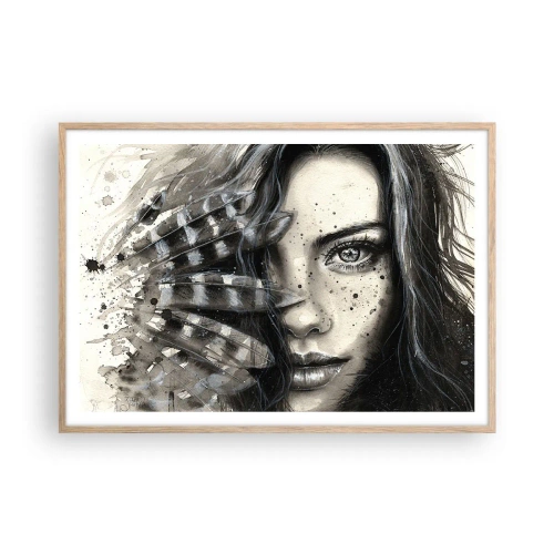 Poster in einem Rahmen aus heller Eiche - Wilde Schönheit - 100x70 cm