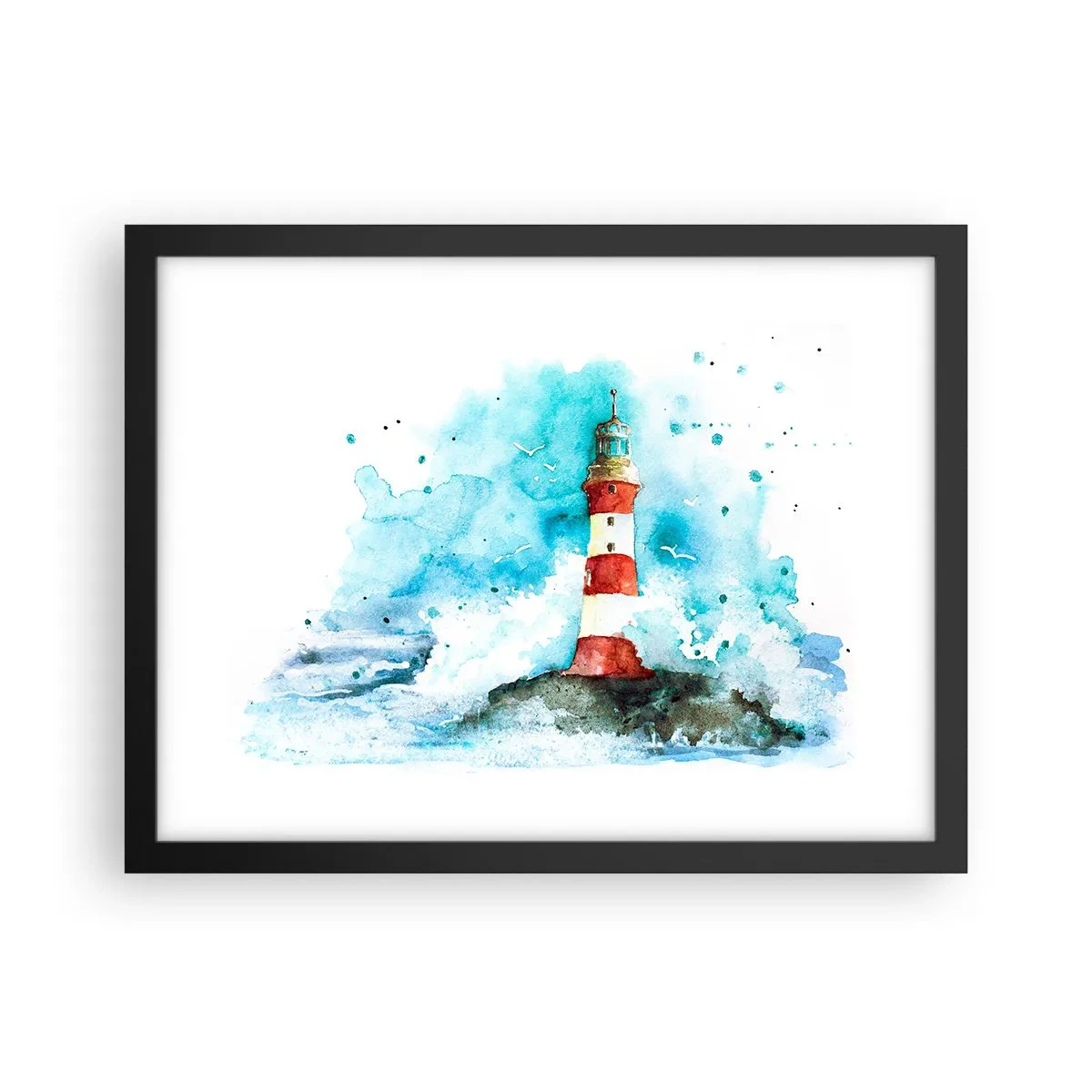 Poster in einem schwarzem Rahmen - Einheit der Elemente - 40x30 cm