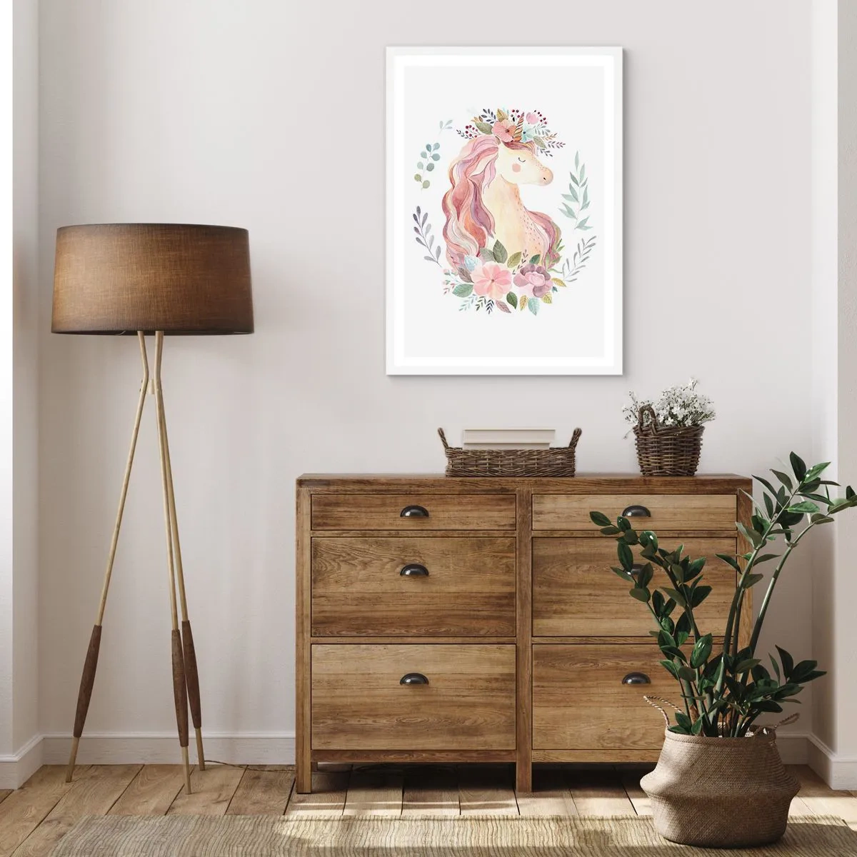 Poster in einem weißen Rahmen - Eine Einladung in die Welt der Märchen - 70x100 cm