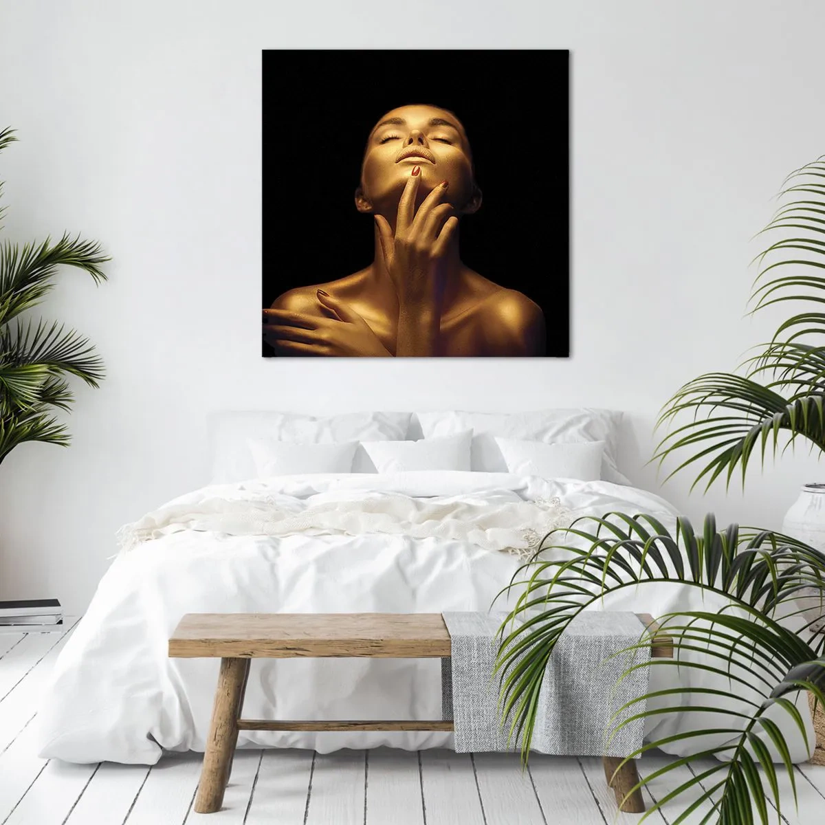 Bild auf Leinwand - Leinwandbild - Wie goldene Seide - 40x40 cm