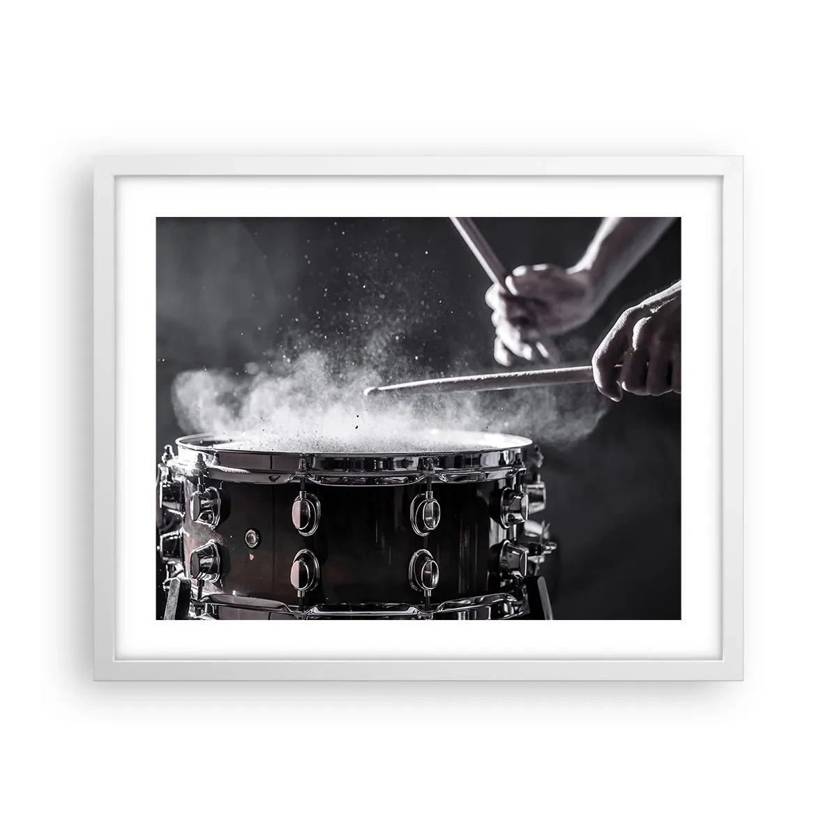 Poster in einem weißen Rahmen - Der Puls der Musik - 50x40 cm