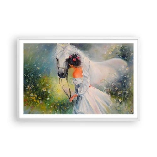 Poster in einem weißen Rahmen - Wie aus einem schönen Traum - 91x61 cm