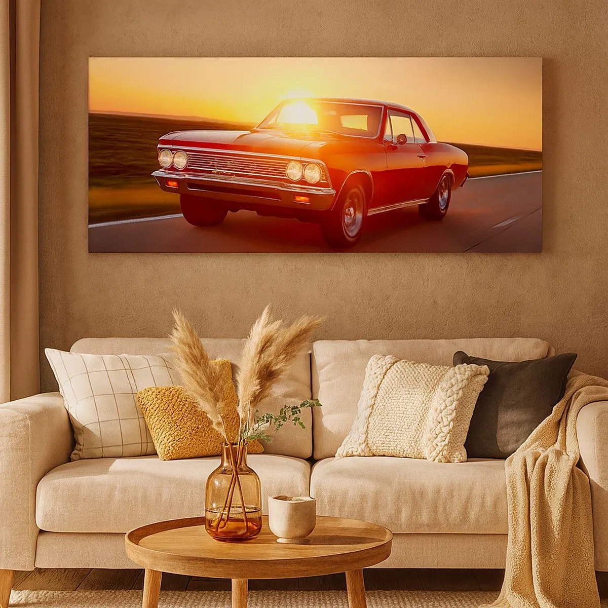 Bild auf Leinwand - Leinwandbild - Begehren ist rot - 100x40 cm