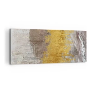 Bild auf Leinwand - Leinwandbild - Goldene Explosion - 100x40 cm