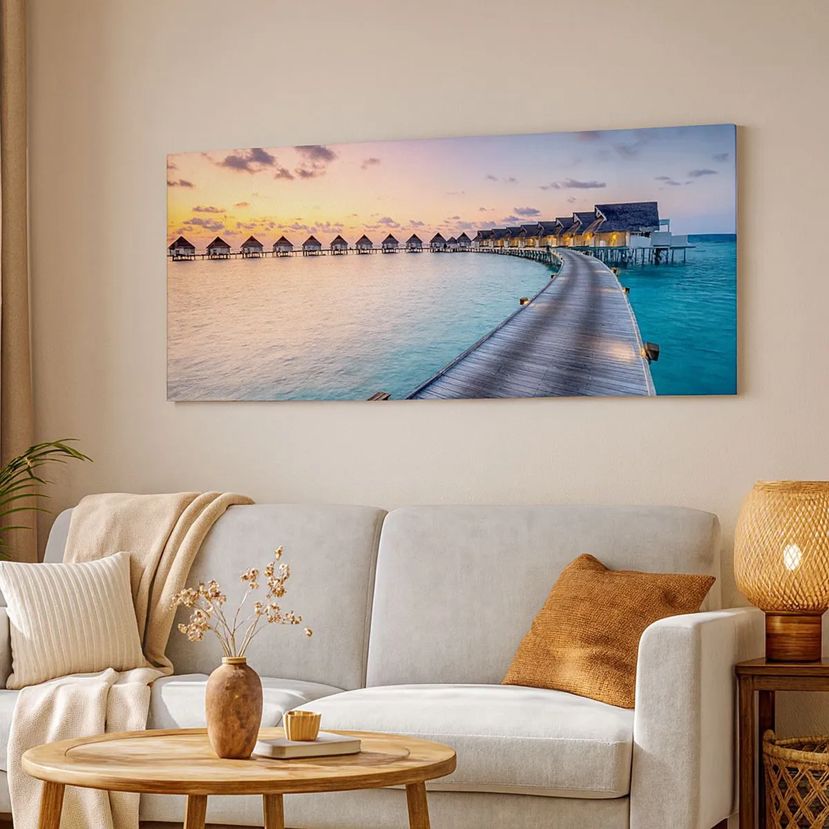 Bild auf Leinwand - Leinwandbild - Urlaub - zurück zu den Quellen - 100x40 cm
