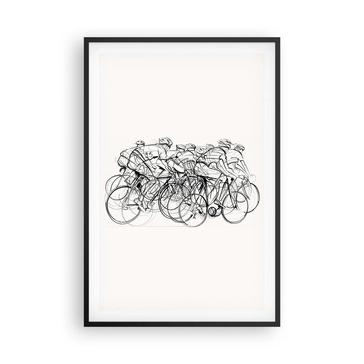 Poster in einem schwarzem Rahmen - Gemeinsam als Team - 61x91 cm