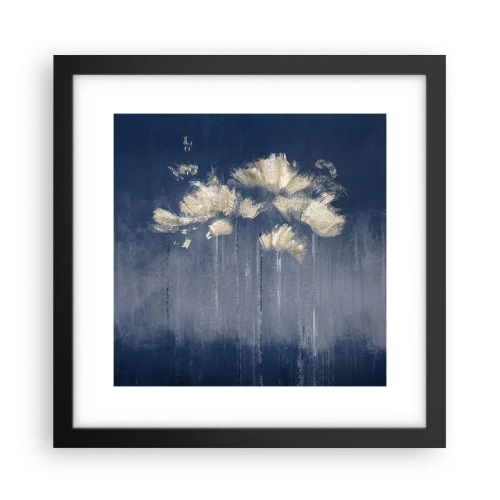 Poster in einem schwarzem Rahmen - Wie Blütenblätter im Wind - 30x30 cm