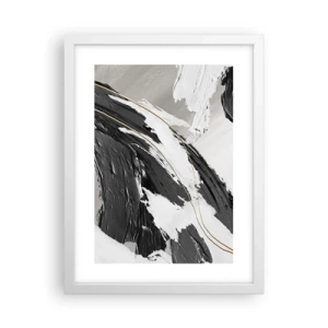Poster in einem weißen Rahmen - Abstraktion in großem Stil - 30x40 cm