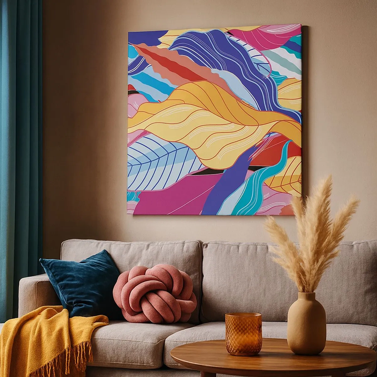 Bild auf Leinwand - Leinwandbild - Buntes Durcheinander - 30x30 cm