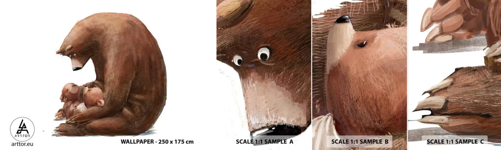 Fototapetenmuster Standard Eco - Süße Träume, Kinder - Für Kinder, Tragen, Familie - 100x30 cm