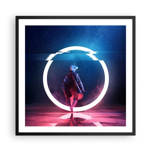 Poster in einem schwarzem Rahmen - Zwischen den Welten - 60x60 cm