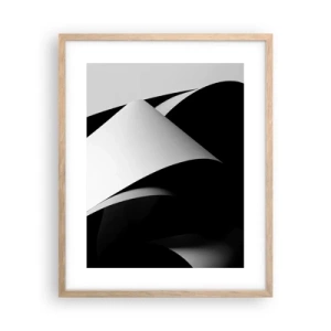 Poster in einem Rahmen aus heller Eiche - Lichtflächen aus der Schattentiefe - 40x50 cm