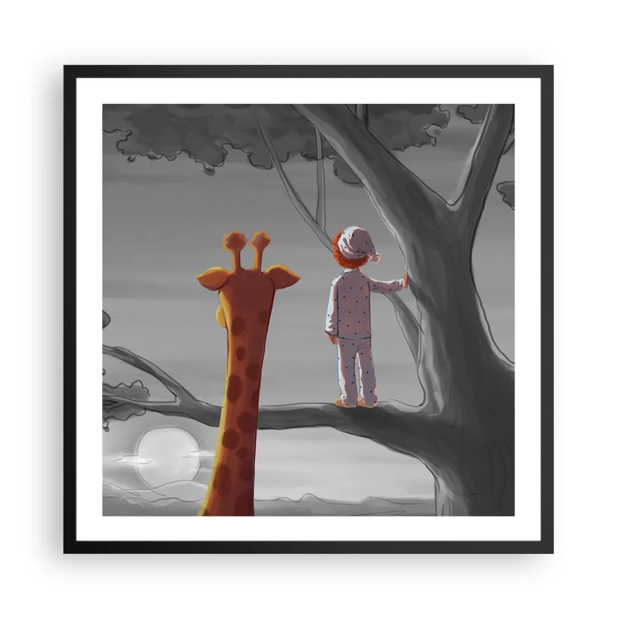 Poster in einem schwarzem Rahmen - Das passiert wirklich - 60x60 cm