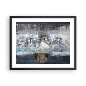 Poster in einem schwarzem Rahmen - Wie auf Eis, wie nach Dezember - 50x40 cm