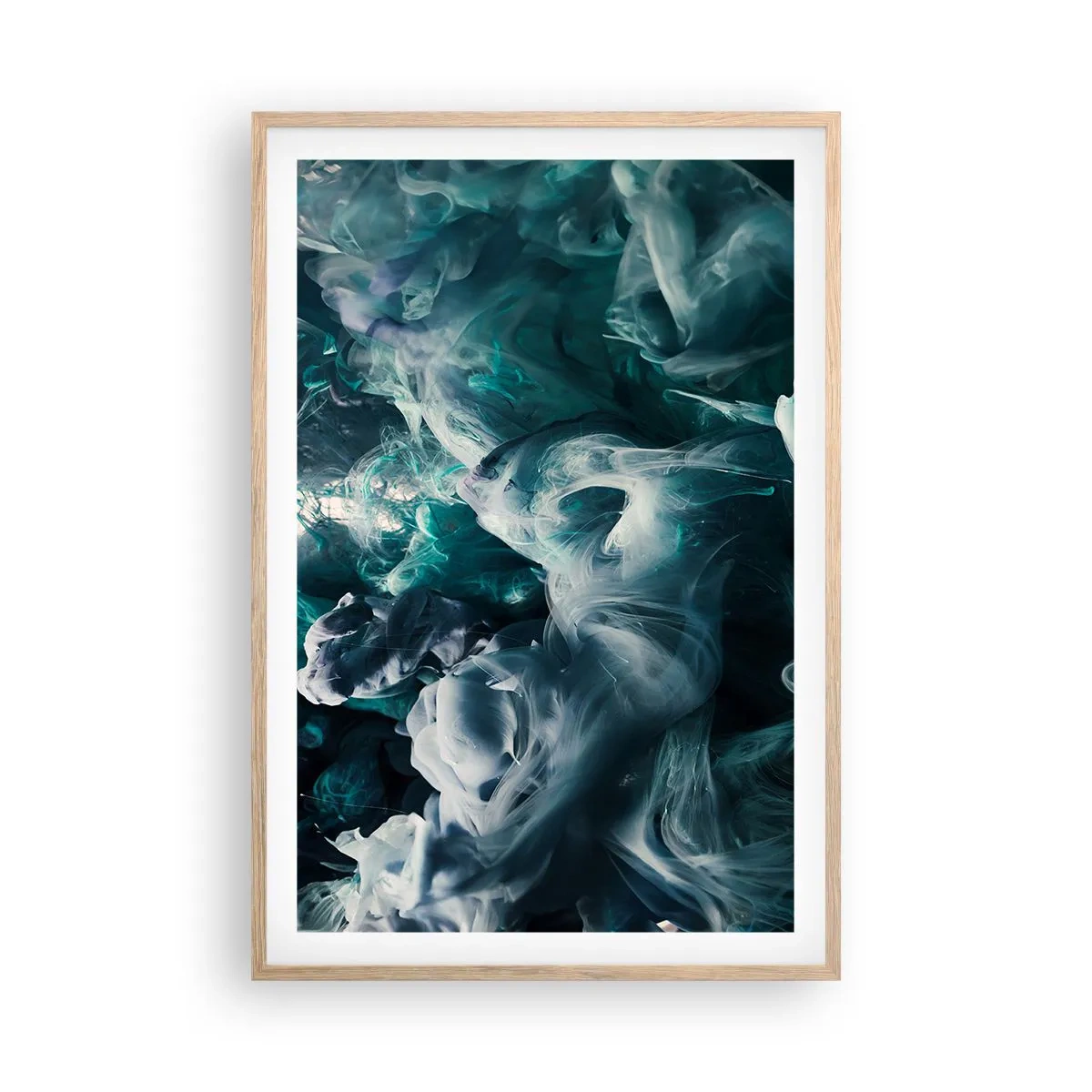 Poster in einem Rahmen aus heller Eiche - Farbbewegung - 61x91 cm